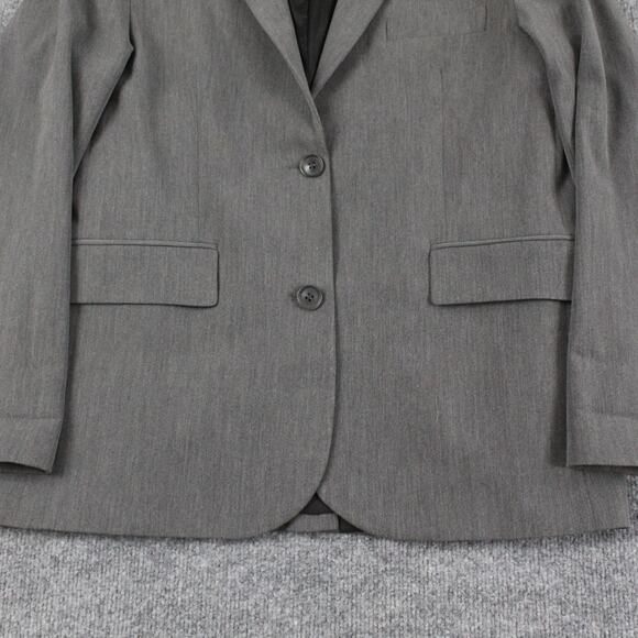 Djerf Avenue Blazer Women Small Forever Grey Two Button Oversized Academia Work - Picture 7 of 16